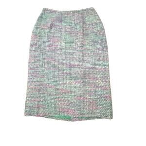 Donna Morgan Silk Blend Tweed Pencil Skirt Multi Color Women's Size 4